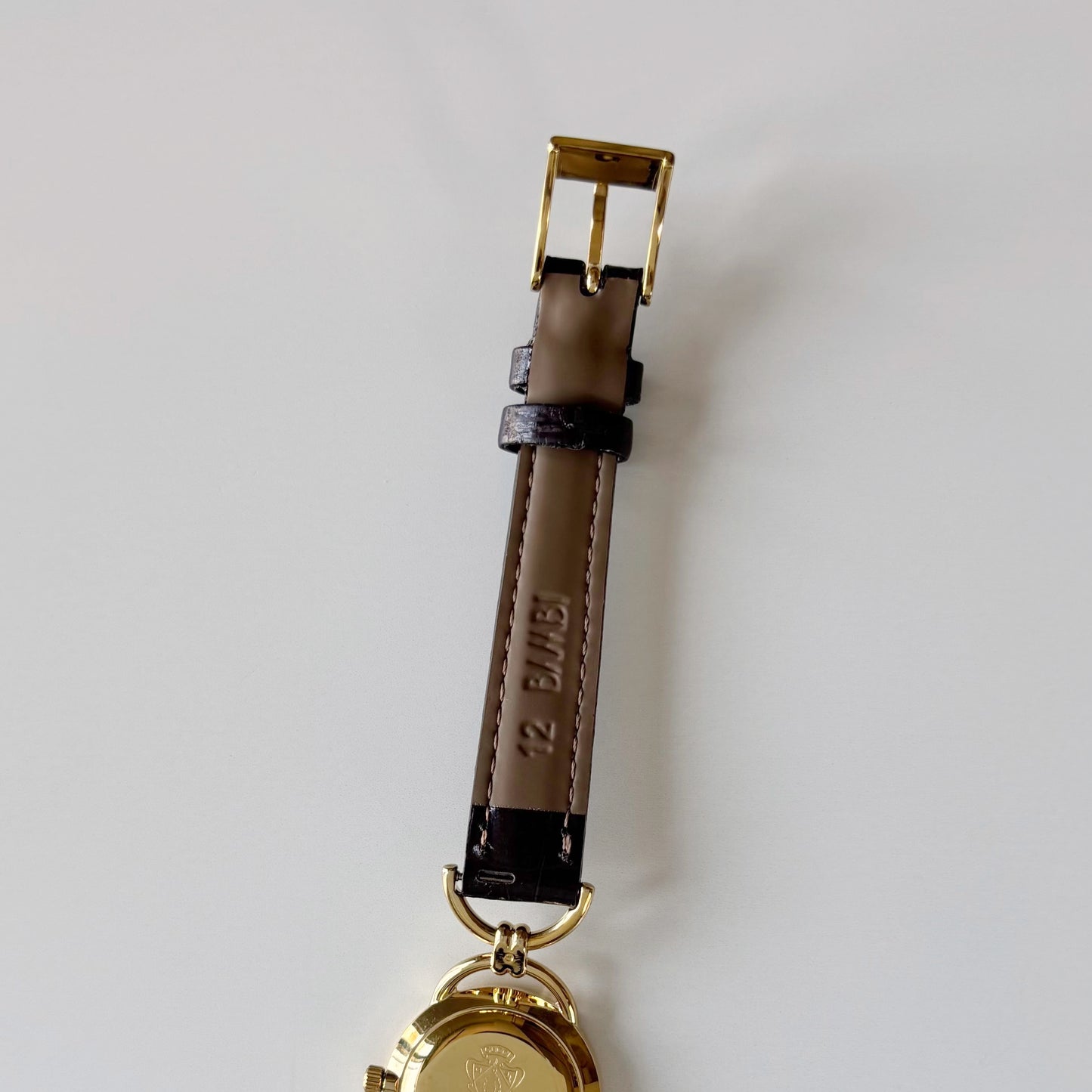 Gucci 1990s Seashell Dial Horsebit Gold Plated Watch