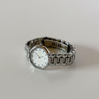Dior 1990s Octagon Silver Watch