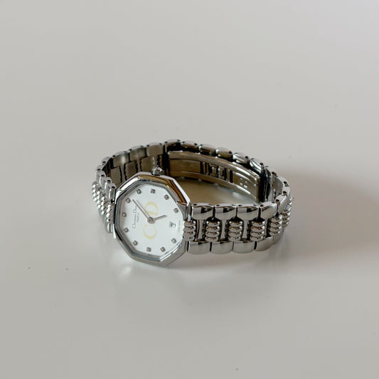 Dior 1990s Octagon Silver Watch