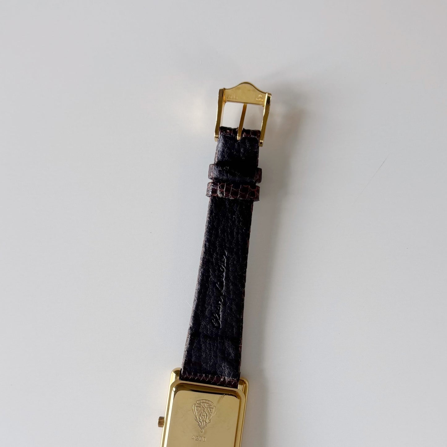 Gucci 1990s Tank Gold Plated Watch