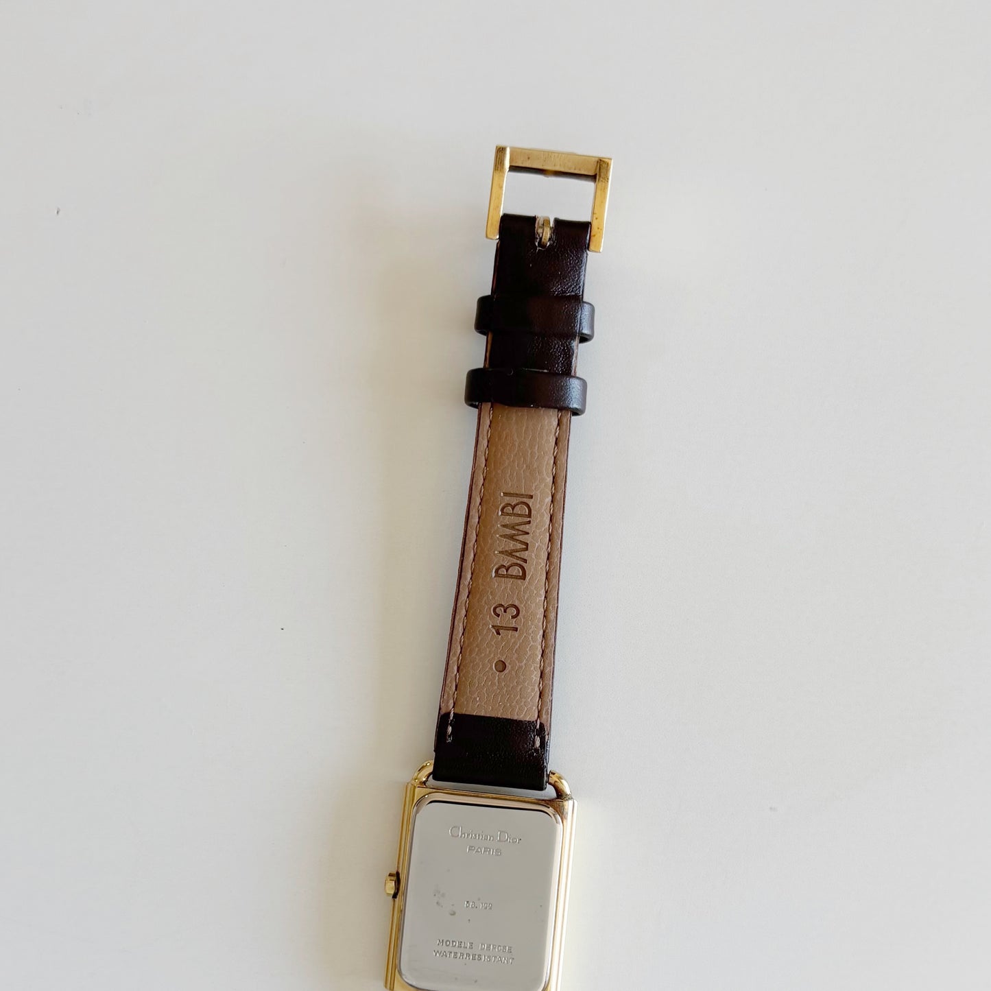 Dior 1990s Tank Gold Plated Watch