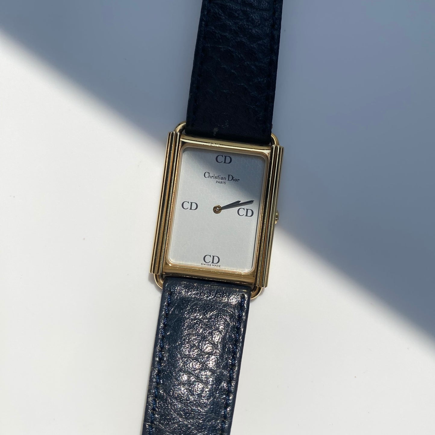 Dior 1990s CD Logo Tank Watch (Large)