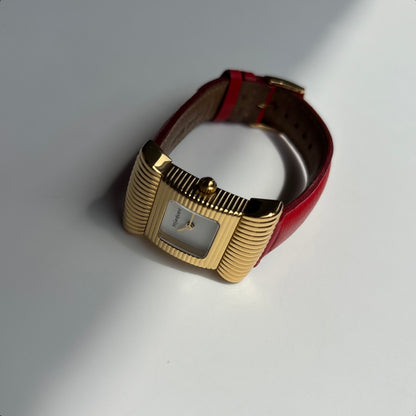 Yves Saint Laurent 1990s Ribbon Gold Plated Watch