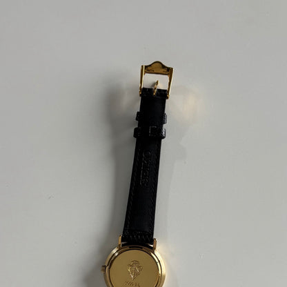 Gucci 1990s Round Dial Gold Plated Watch