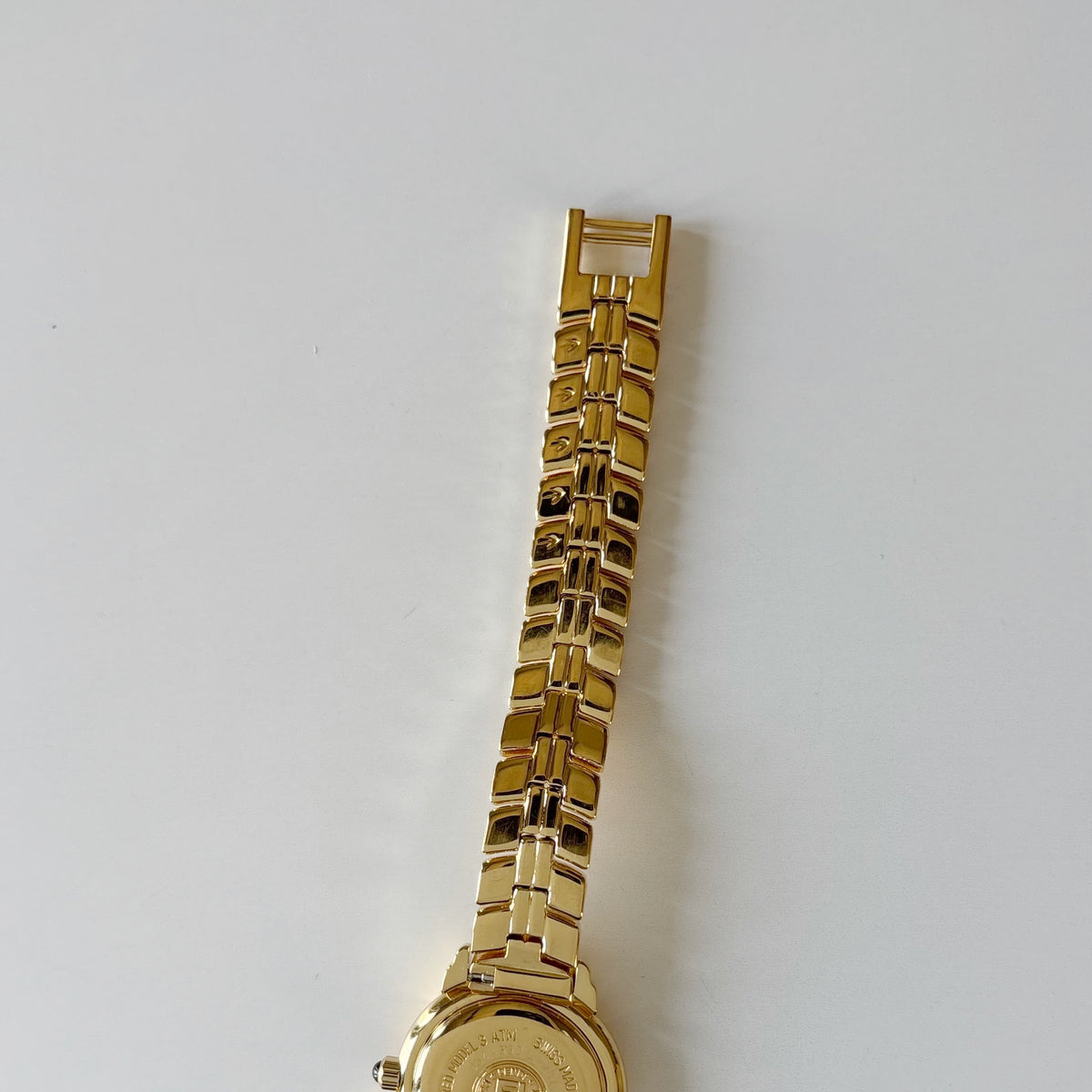 Fendi 1990s Round Dial Gold Plated Watch