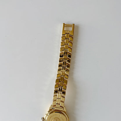 Fendi 1990s Round Dial Gold Plated Watch