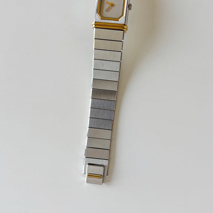Yves Saint Laurent 1990s Reverso Two Tone Watch