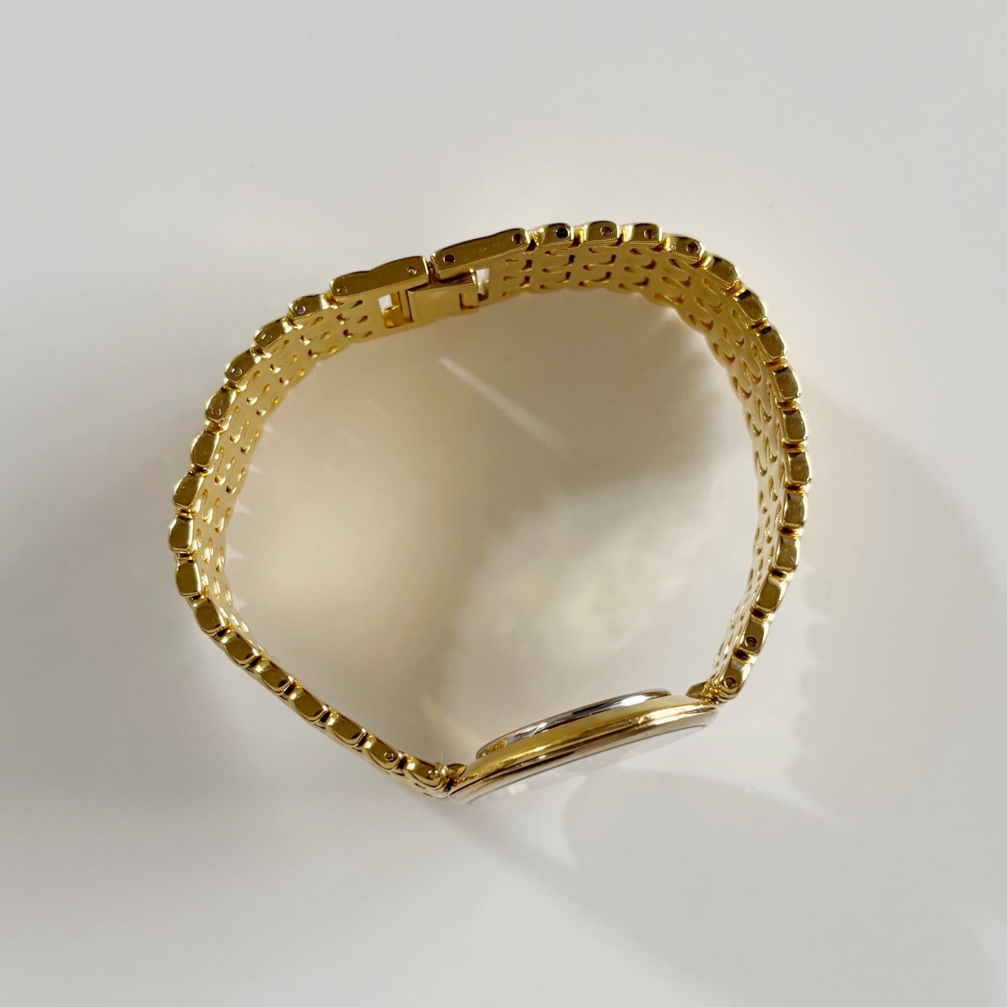 Dior 1990s Seashell Dial Round Dial Gold Plated Watch (Large)