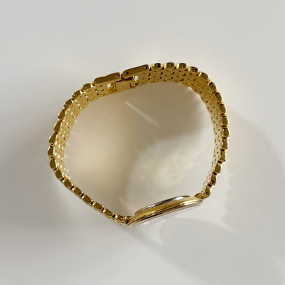 Dior 1990s Seashell Dial Round Dial Gold Plated Watch (Large)