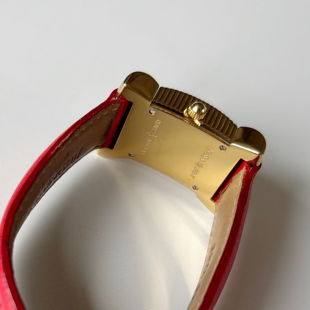 Yves Saint Laurent 1990s Ribbon Gold Plated Watch