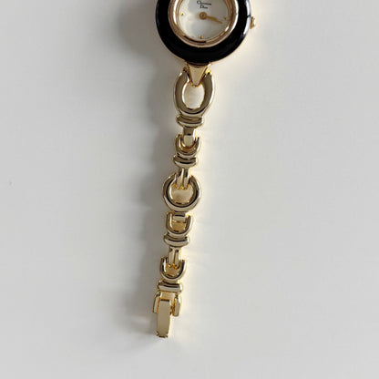 Dior 1990s Interchangeable Bezel Gold Plated Watch