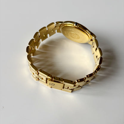 Fendi 1990s Date Round Dial Gold Plated Watch (Large)