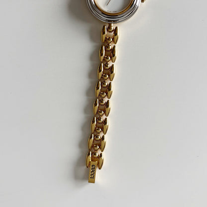 Gucci 1990s Interchangeable Bezel Gold Plated Watch with 6 bezels, case (160mm)