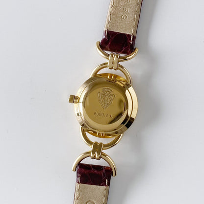 Gucci 1990s Ivory Dial Gold Plated Watch