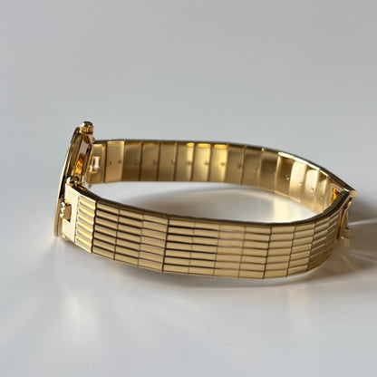 Dior 1990s Round Dial Gold Plated Watch