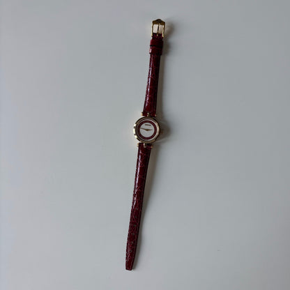 Gucci 1990s Sherry Round Dial Gold Plated Watch