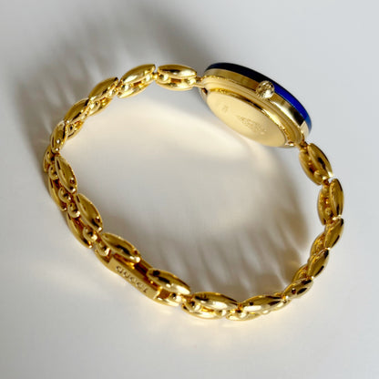 Gucci 1990s Interchangeable Bezel Gold Plated Watch with 6 bezels, case (162mm)