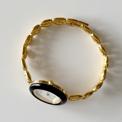 Gucci 1990s Interchangeable Bezel Gold Plated Watch with 6 bezels. case (160mm)