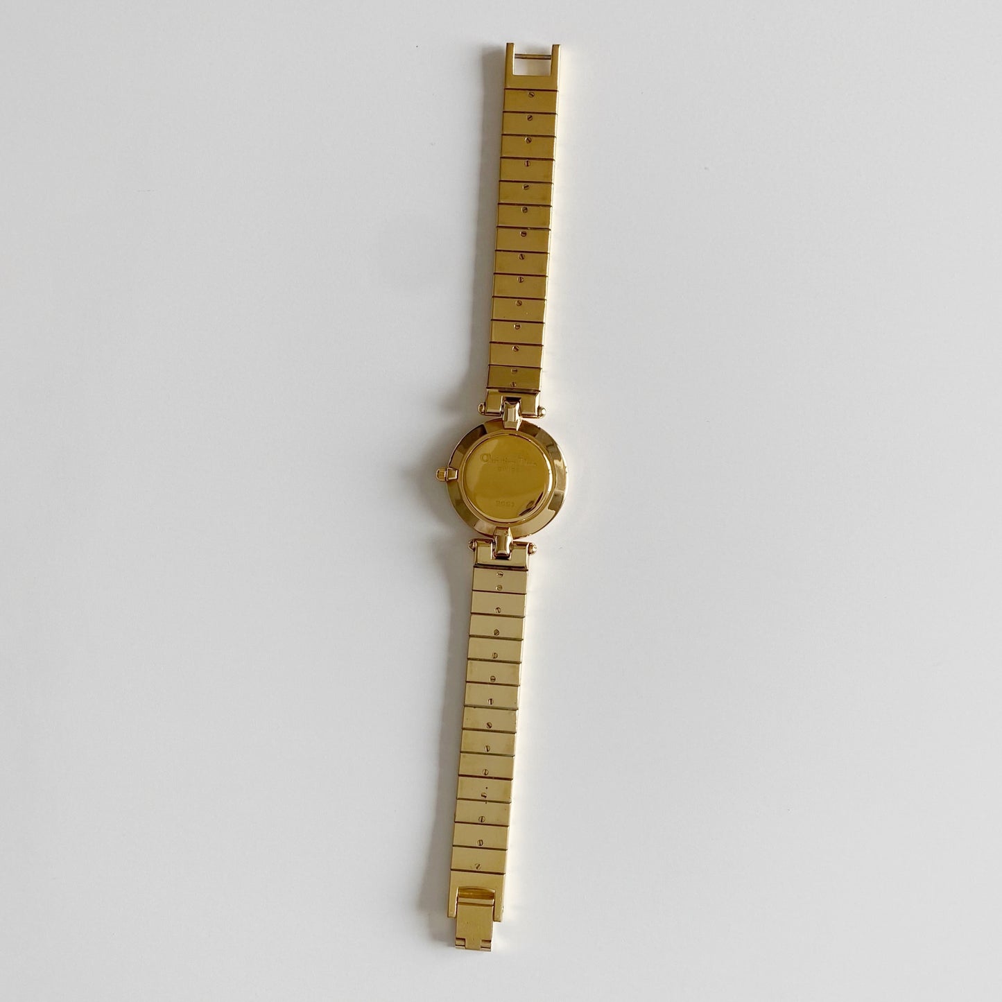 Dior 1990s Round Dial Gold Plated Watch
