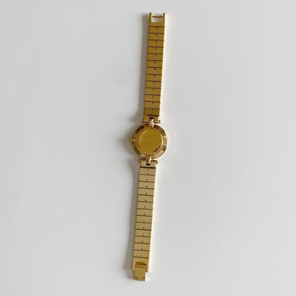 Dior 1990s Round Dial Gold Plated Watch