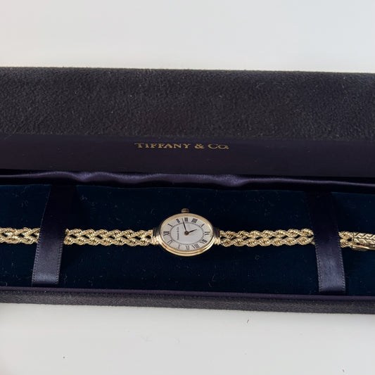 Tiffany 1990s 14K Oval Dial Cocktail Watch (8/29)