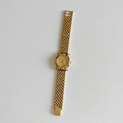 Dior 1990s Octagon Dial Gold Plated Watch