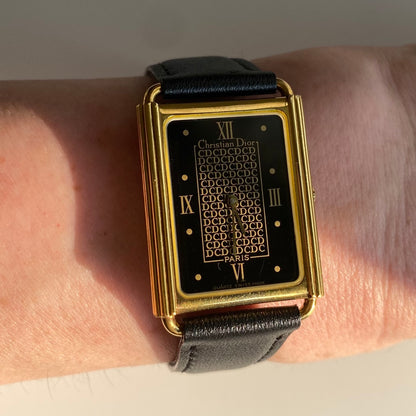 Dior 1990s Gold Plated Tank Watch (Large)