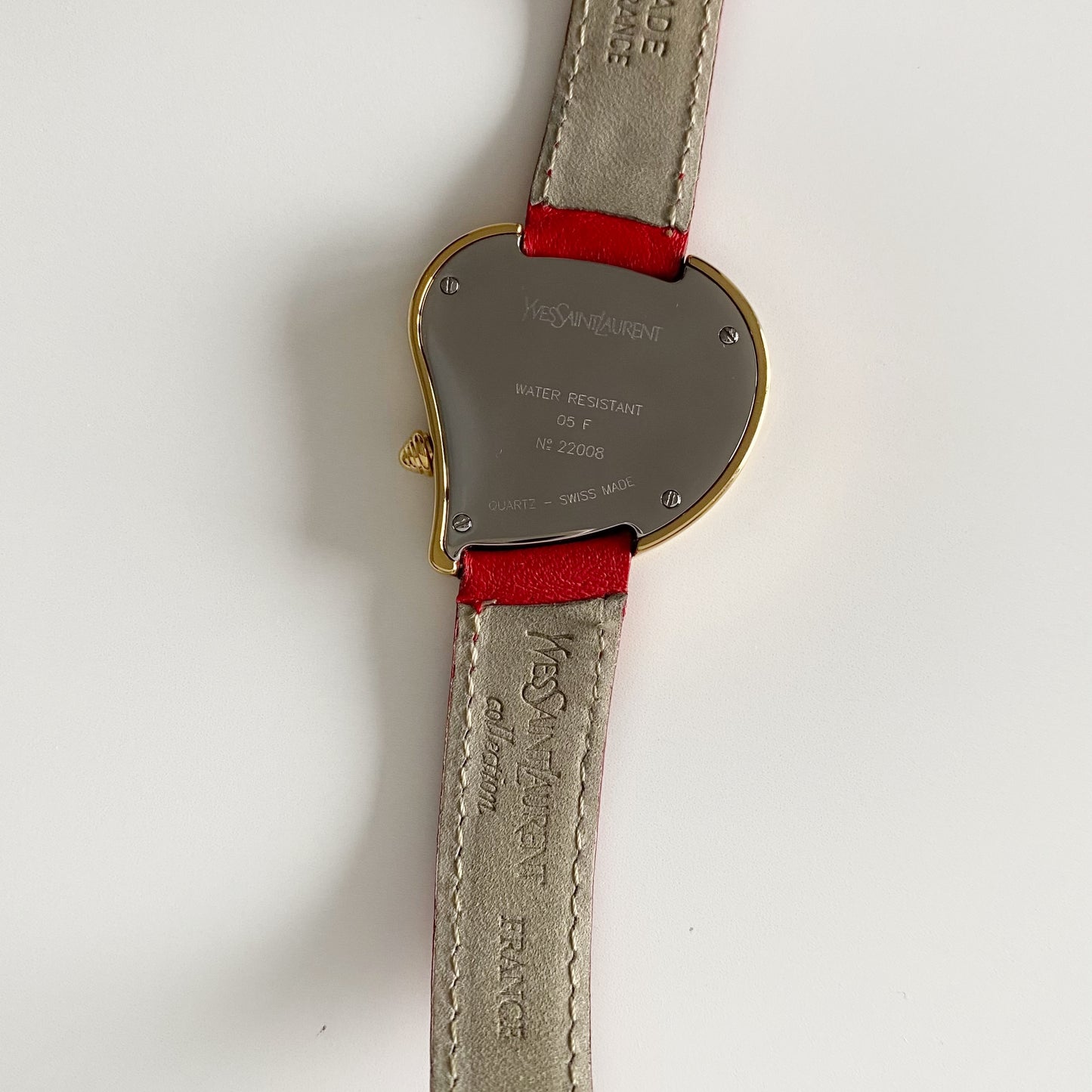 Yves Saint Laurent 1990s Heart shaped Dial Gold Plated Watch