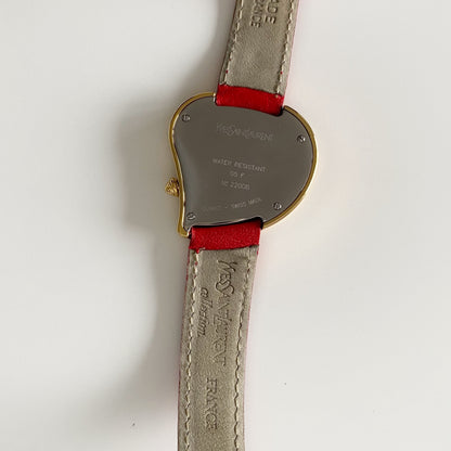 Yves Saint Laurent 1990s Heart shaped Dial Gold Plated Watch
