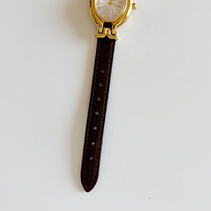 Fendi 1990s Interchangeable Belt Gold Plated Watch with 5 straps, case