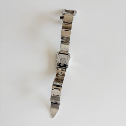 Fendi 1990s Seashell Dial Stainless steel Silver Buckle Watch