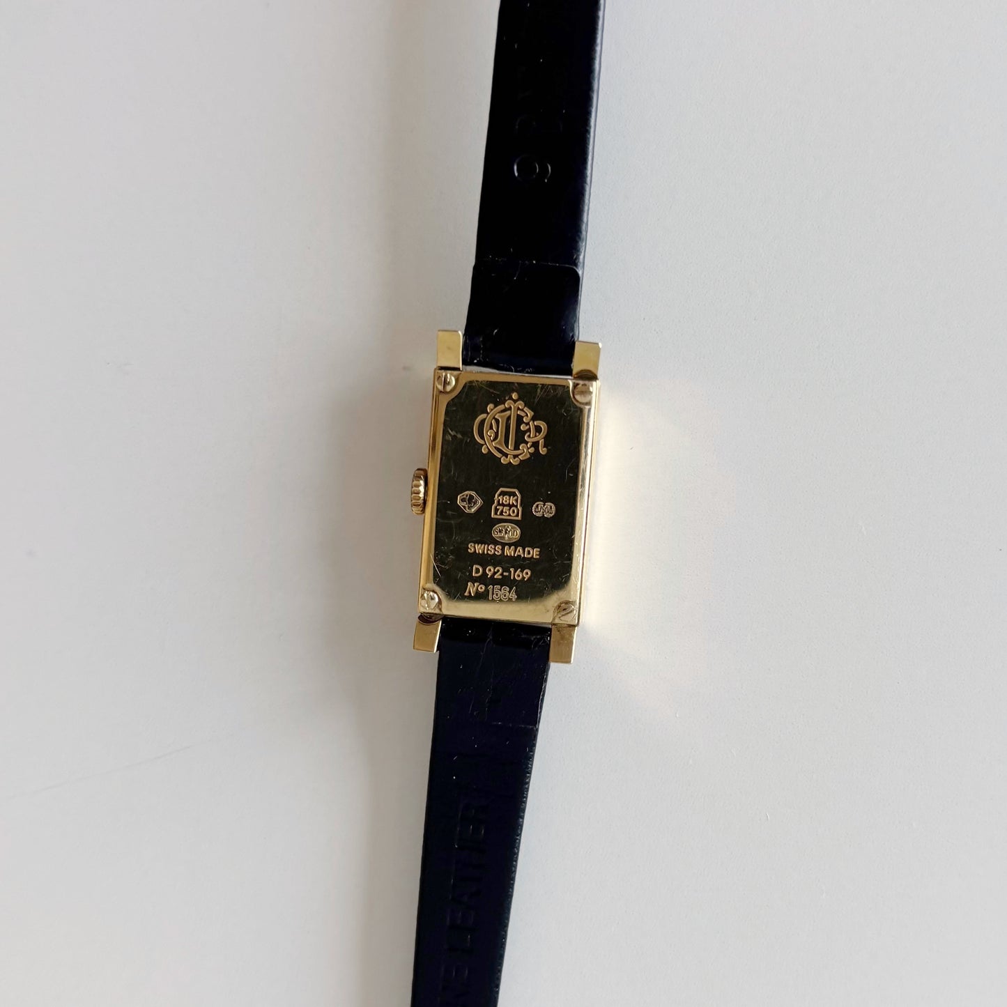 Dior 1990s La Parisienne  18K Solid Gold Case Tank Watch