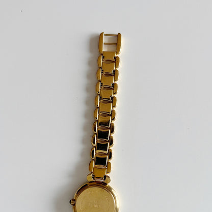 Fendi 1990s Round Dial Gold Plated Watch