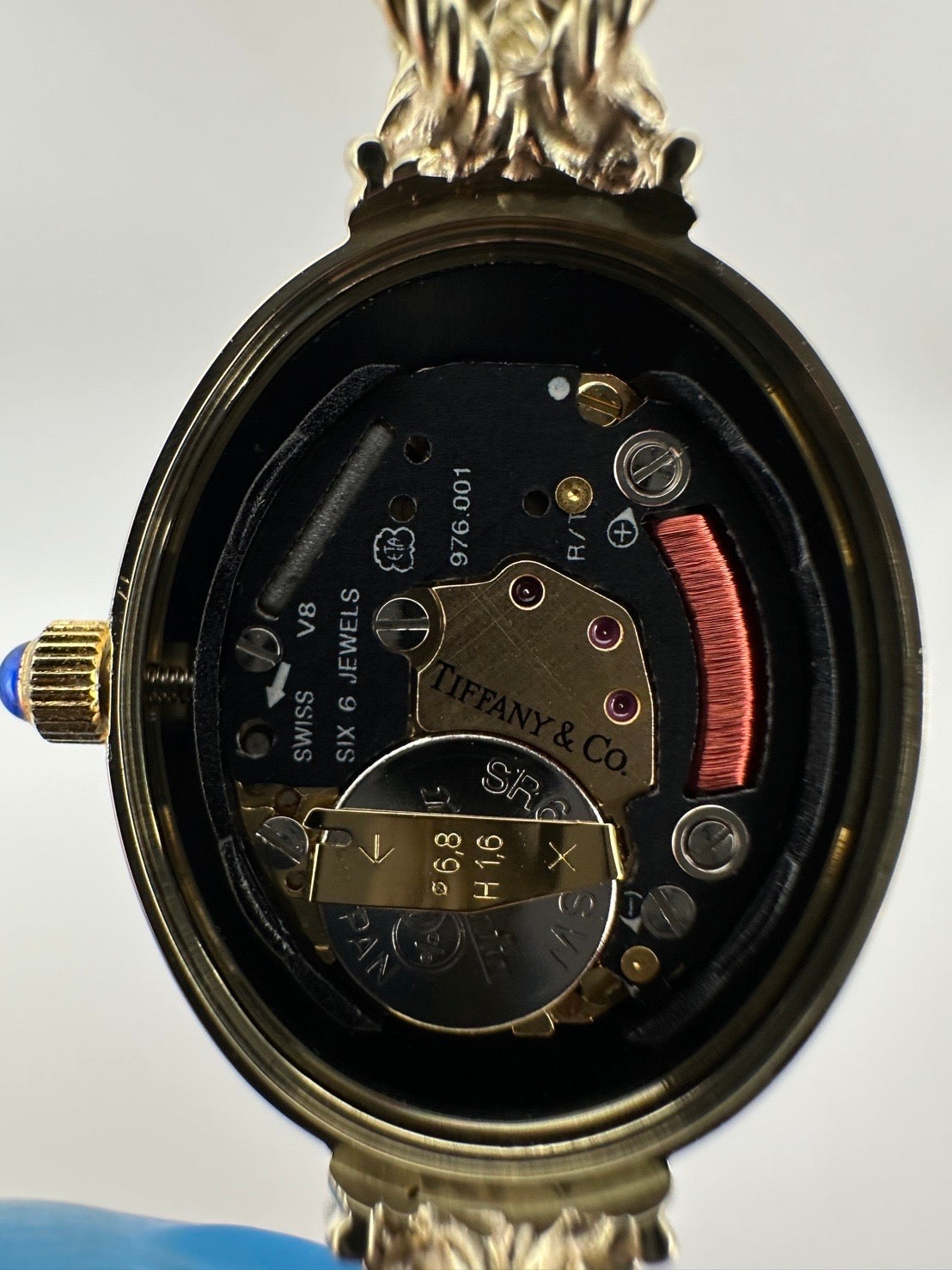 Tiffany 1990s 14K Oval Dial Cocktail Watch
